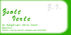 zsolt verle business card